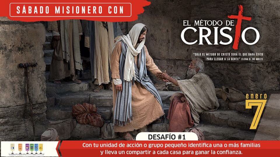heberbendezu's tweet photo. Este 7 de enero es el Sábado Misionero con él #MétodoDeCristo. Participa del desafío con tu unidad de Acción y/o GP. #MetasCRM https://t.co/HL7f4IgeBQ