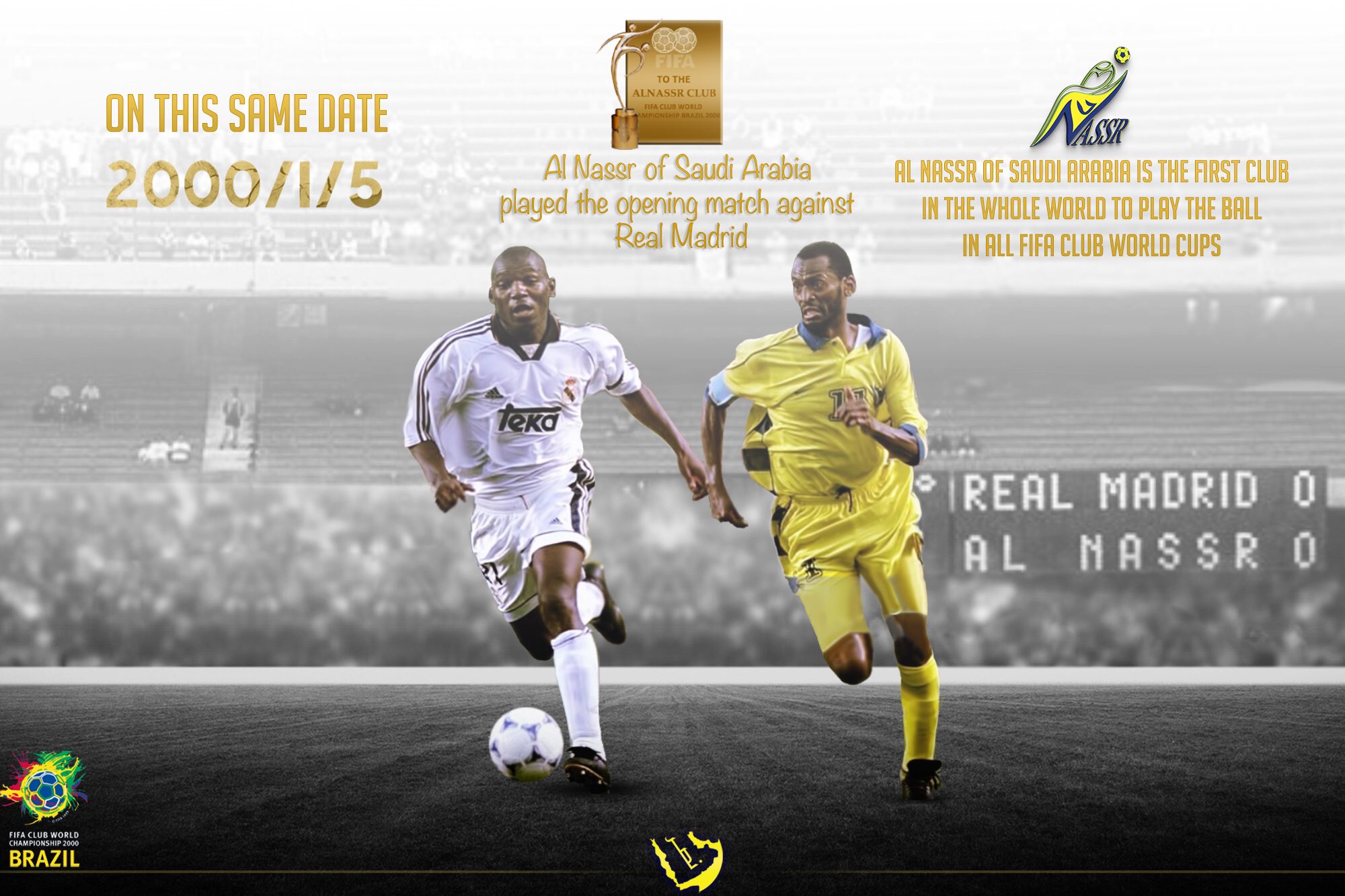AlNassr vs Real Madrid Head to Head statistics match 1/4/2000