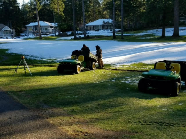 Alderbrook_Golf's tweet photo. Drainage projects wait for nobody. Not even Jack Frost and Sub freezing temps. #Winter https://t.co/9vySAInfNC