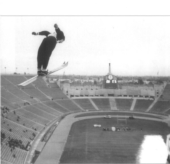 Want to see someone cool? ❄️❄️

#TBT to when there was a ski jump inside the <a href="/lacoliseum/">Los Angeles Memorial Coliseum</a>!