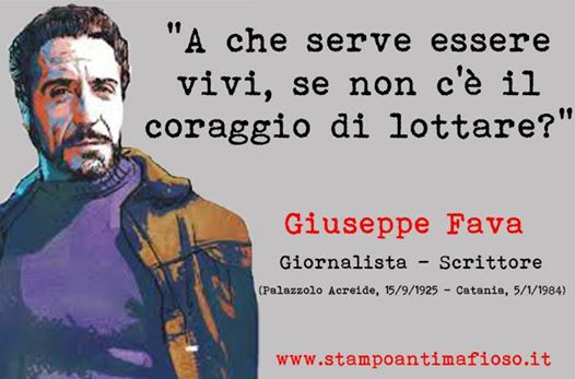 21Filippo's tweet photo. Il 5 gennaio 1984 Giuseppe Fava venne ucciso dalla mafia. https://t.co/R9QMvUaFai