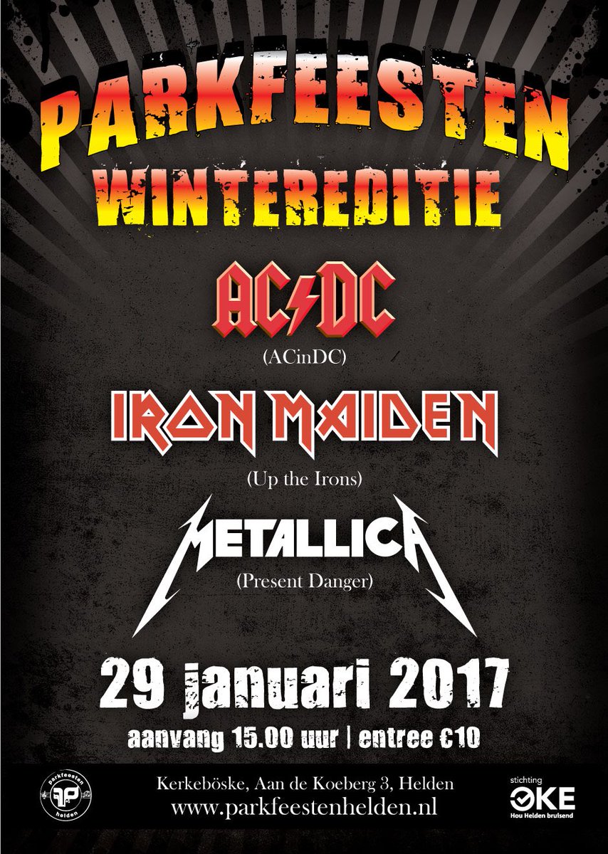 ParkfeestenHeld's tweet photo. 29 januari PARKFEESTEN HELDEN WINTEREDITIE 2017
Iets extra's, iets bruisend, iets nieuws. Kaarten voor € 10,-. 
Info op parkfeestenhelden.nl https://t.co/woZgW5agL8