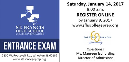 SFHS_Spartans's tweet photo. Please remind all your 8th grade friends and relatives about the Entrance Exam. Direct any questions to misphording@sfhscollegeprep.org. https://t.co/C1upb8NkD3