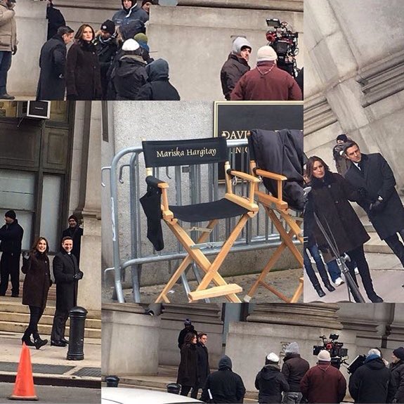 The16thPrecinct's tweet photo. Filming today @Mariska and @RaulEEsparza #BarsonIsBack https://t.co/dXrA1YYlyT