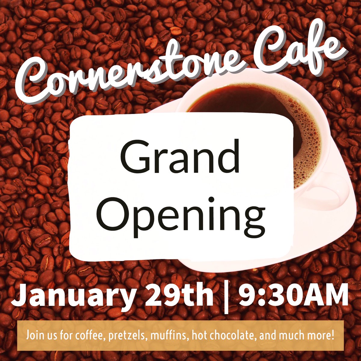 thereturnrva's tweet photo. Mark your calendars for January 29th at 9:30AM for the GRAND OPENING of the Cornerstone Cafe!!! #TheReturnRVA https://t.co/n1CGRaWybV
