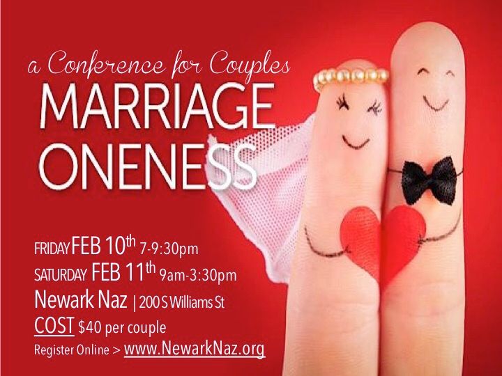 NewarkNaz's tweet photo. Calling ALL couples! Make plans now to join us for Marriage Oneness conference on February 10-11th. Sign up: https://t.co/OCo4kMR02G https://t.co/3CRFLUqtgG