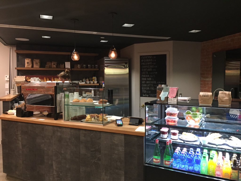 Taking a quick morning break to enjoy a sandwhich and coffee @iconocoffee in Le Marchand #yeg #yegfood #yegdt