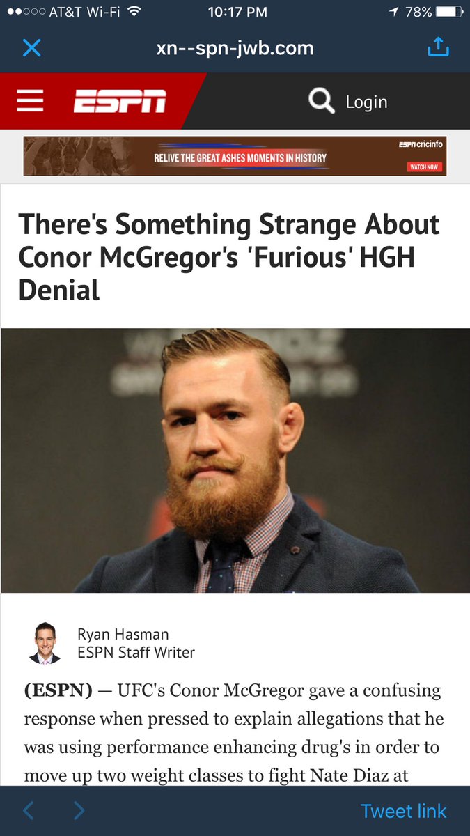 BryanAuto's tweet image. And takes you to this fake ESPN site with links to the product in the body of the "article".