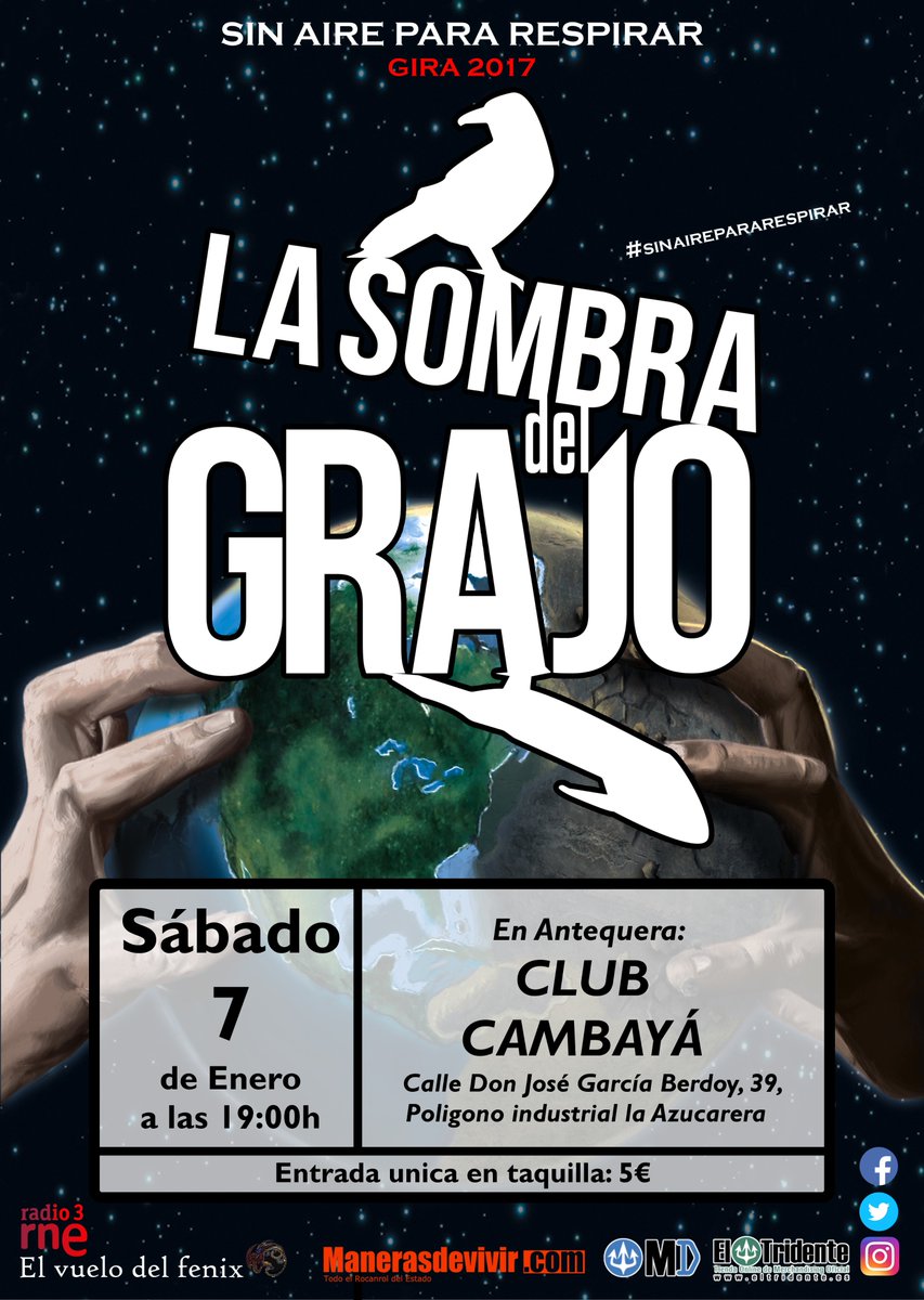 Los_Grajos's tweet photo. Este Sábado en Antequera a las 19:00 abrimos gira en Cambayá ¿ se habran hecho eco de nuestro concierto? @OndaCeroAntkera https://t.co/3lAVafalBG