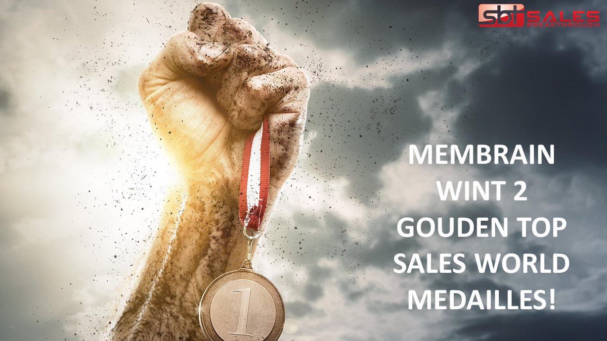 SalesBT's tweet photo. #Membrain Wint Twee Gouden Medailles bij de #TopSalesAwards2016 #sales #salessoftware #B2BSales #SalesManagement #salesbreakthrough https://t.co/DZqp7xIzBt