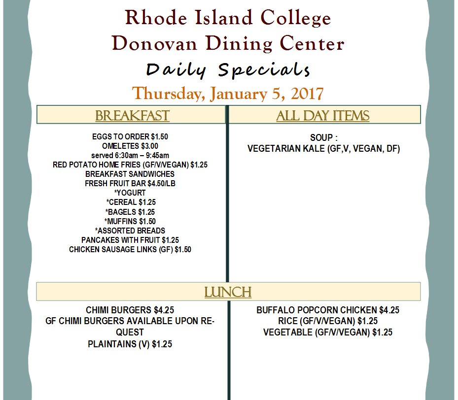 Hello <a href="/RICNews/">Rhode Island College</a> <a href="/ricreslife/">RIC Residential Life</a>  Buffalo popcorn chicken! Here's a bad pun: What did the momma buffalo say when her son went to college?... bison
