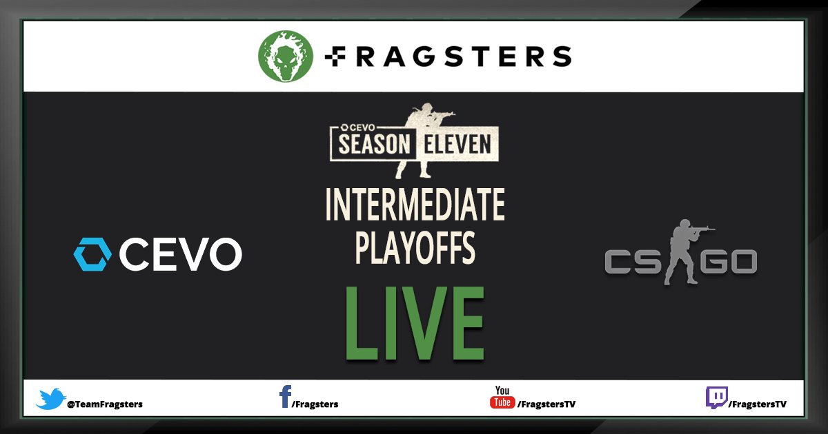 We're #LIVE vs. <a href="/T46eSport/">T46 eSport</a> in @cevo playoffs (BO3) - casted by @SnaaaaaaL Stream: twitch.tv/FragstersTV  Bracket: goo.gl/kycMXY