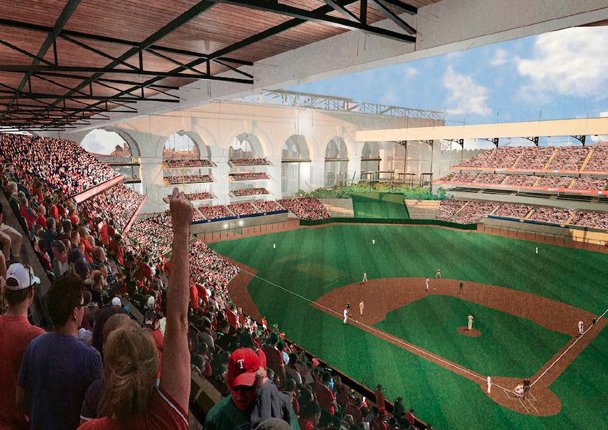 Stadium185's tweet photo. Hearing lots of comparisons between Houston’s Minute Maid Park and the just-released rendering for the new Rangers Park https://t.co/aKLiuGrEIG