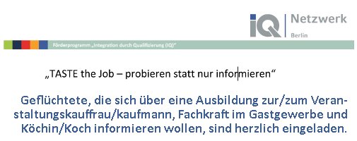 MigrationFlucht's tweet photo. Geflüchtete: Sich informieren, Anforderungen ausprobieren, Können zeigen > https://t.co/iN7bUiiab2 | 24.1. LIFE &amp; Reederei Riedel #BFE030 https://t.co/byFYAbDbhV