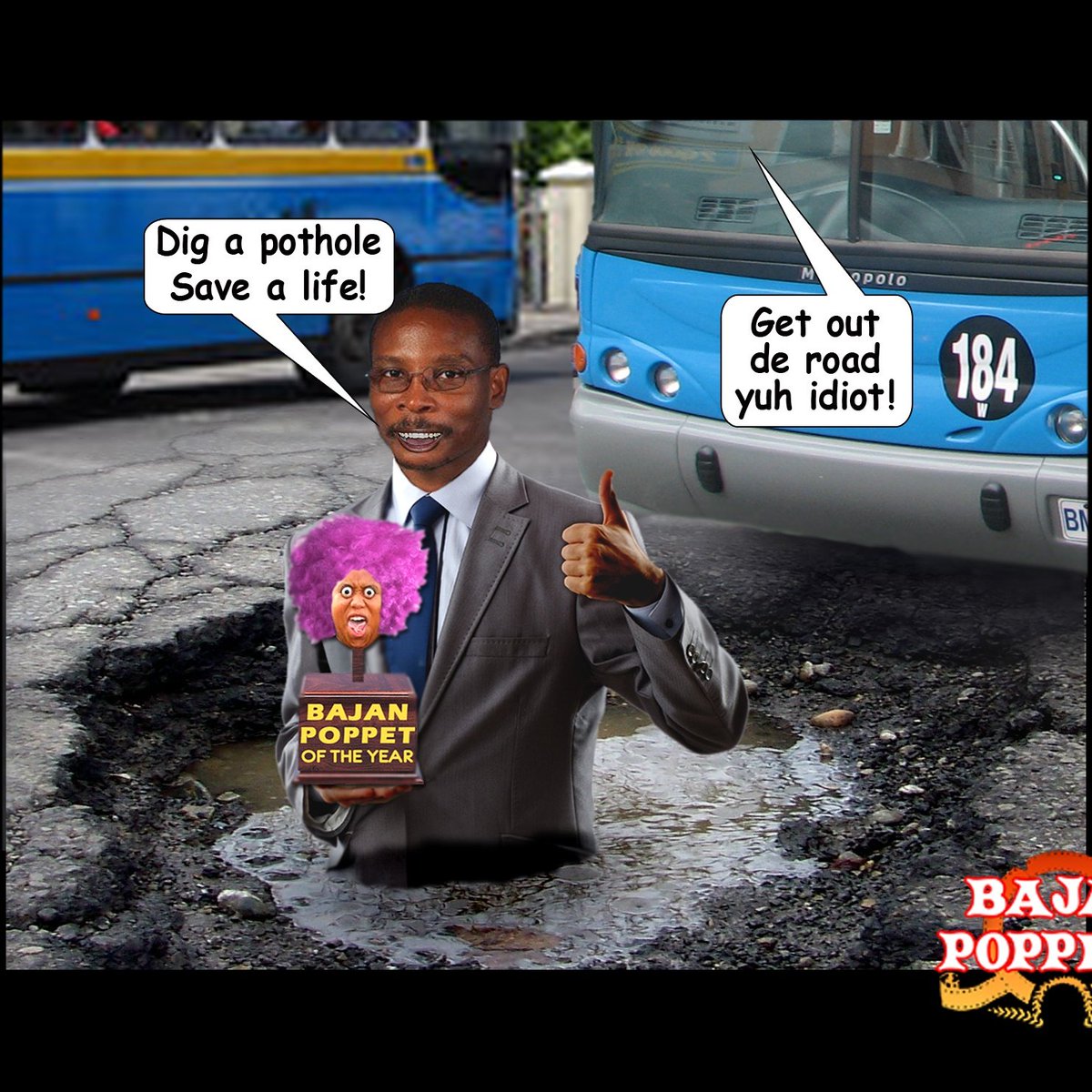 BajanPoppets's tweet photo. #bajan Poppets pot holing #barbados #LOL #fun https://t.co/tezfjrAcA6