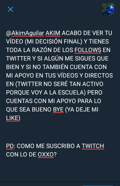 danyXC232's tweet photo. @AkimAguilar Andaba de vacaciones XD Pero eso te quiero decir todo lo que importas para mi👇 https://t.co/pe7KHilgj6