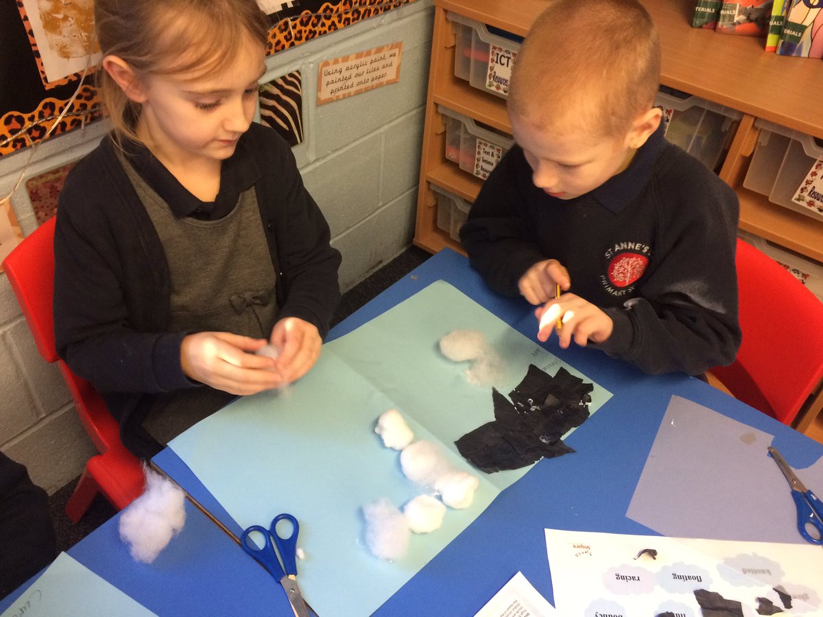 STAClassDevon's tweet photo. We learned about different clouds today and made our own representations and described them! #teamstannes https://t.co/G5HCeBEgu4