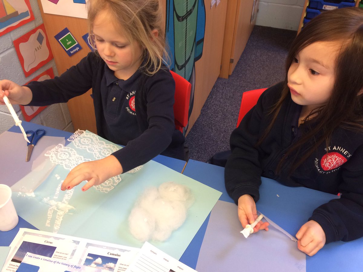 STAClassDevon's tweet photo. We learned about different clouds today and made our own representations and described them! #teamstannes https://t.co/G5HCeBEgu4