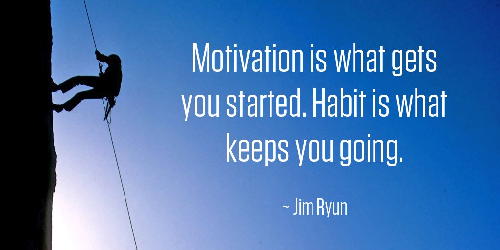 jayvikaz's tweet image. Motivation is what gets you started. Habit is what keeps you going. - Jim Ryun #Motivation #MOTD #EntrepreneurialSpirit