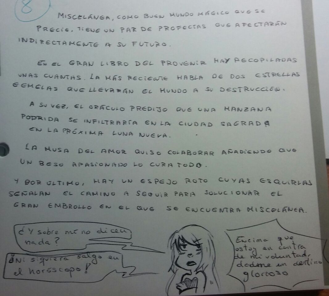 En realidad de estas cuatro profecías, tres hacen referencia a Skaiell... ¡Solo que ella no lo sabe!