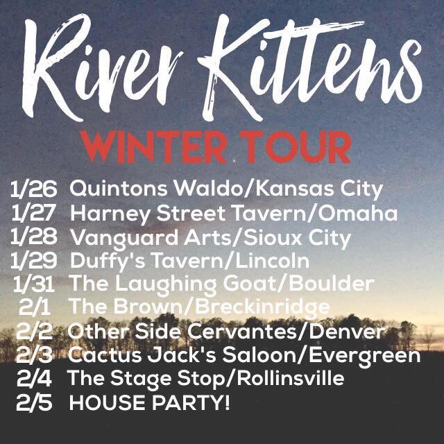 #wintertour #colorado #riverkittens #kansascity #omaha #siouxcity #lincolnnebraska #Boulder #Breckenridge #Denver #evergreen #rollinsville