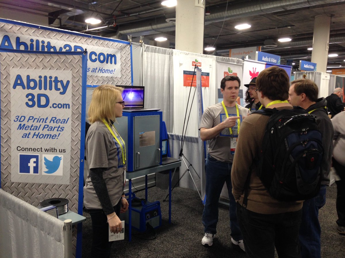 Ability3D's tweet photo. Come see our Metal 3D Printer at #CES2017 Booth: Sands, Hall G-51417 Eureka Park Marketplace #3DMetalPrinting https://t.co/QDt3gCnQWp