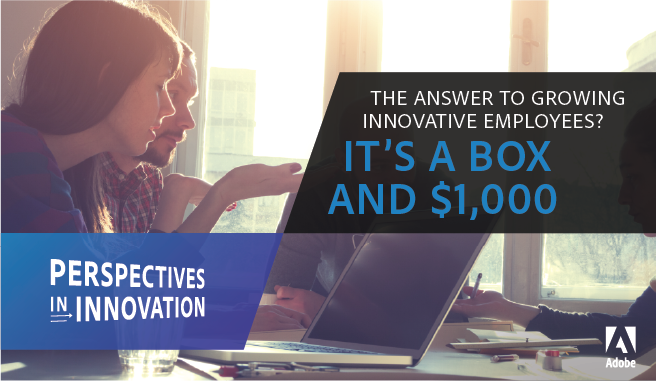 Adobe's tweet photo. Focus on the innovators, not the innovation. How @Cisco empowered employees to tap into their passions with Kickbox: https://t.co/fGfOK6YGM7 https://t.co/6uuCeGOKUB