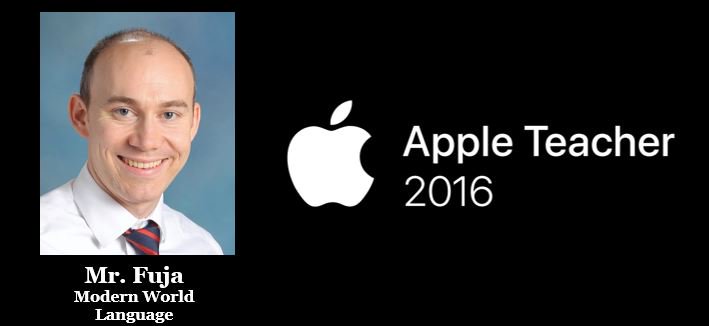 edutech_misko's tweet photo. Way to go Mr. Fuja @SaintViatorHS Spanish teacher on earning the title of #AppleTeacher! #SVHSPride #techintheclassroom https://t.co/5ejvm7EKpd