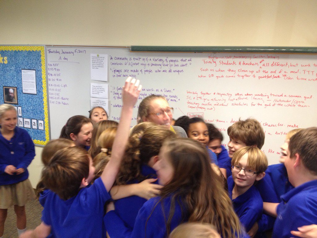 k8burton's tweet photo. Group hug!  #6thTrinity #TrinityLoves https://t.co/bjGbgoG2AH