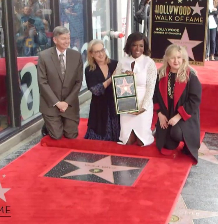Meryl Streep presented Viola Davis with her Star on the Hollywood Walk of Fame
