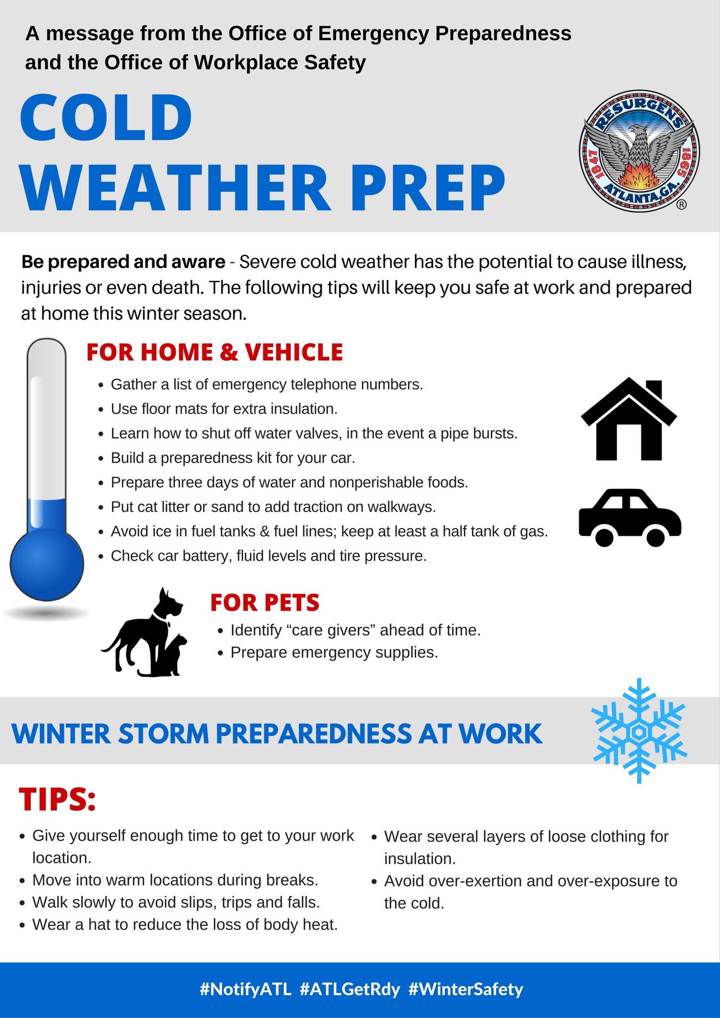 City of atlanta ga on twitter be prepared and be aware see below