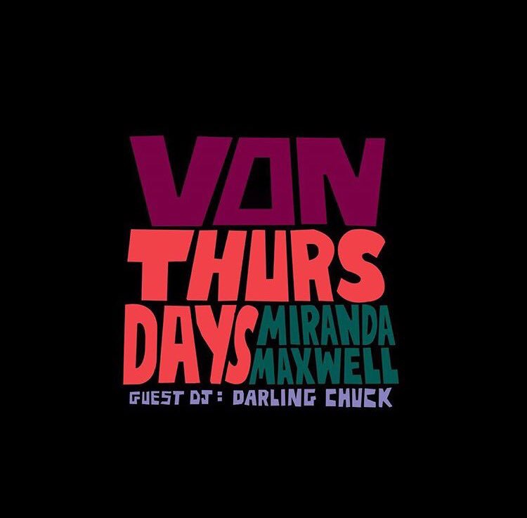 👯TONIGHT👯 <a href="/darlingchuck/">Darling Chuck</a> &amp; <a href="/djmirandom/">Miranda Maxwell</a> at <a href="/vonbarnyc/">Von Bar NYC</a>