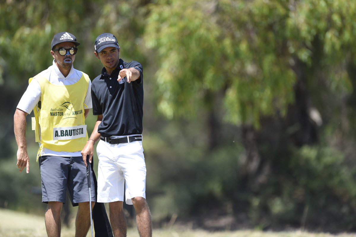 AusMotA's tweet photo. Austin Bautista is 7 under through 15 in round three, overall, 3 under for the Australian Master of the Amateurs Championship. #AMOTA https://t.co/XllsSInjtV