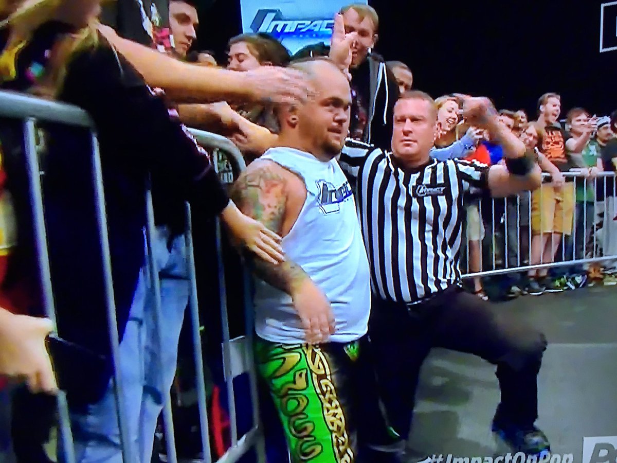 TWO_Sweeet's tweet image. In a very quick matchup #Swoggle gets the pin on @RockstarSpud leading him to quit! #IMPACTonPOP