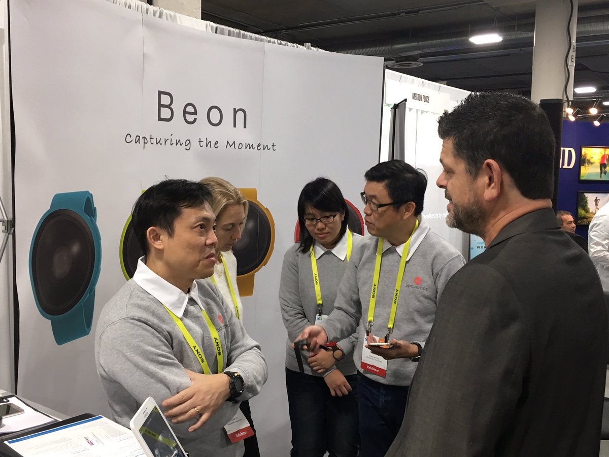 AgencyLaunchPad's tweet photo. Check out Spacemap at #CES2017.  Introducing BEON, the worlds first removable 360-degree camera/wristwatch! https://t.co/aDzPS0WX58