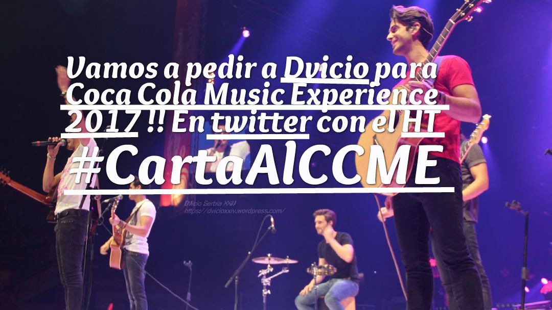 DVICIORebeldes's tweet photo. Pedimos a @dvicioficial para Coca Cola Music Experience 2017 !! Con el HT >> #CartaAlCCME << 
@franklinrivero  @TonyAguilarOfi RT https://t.co/yjCmx9IsKF