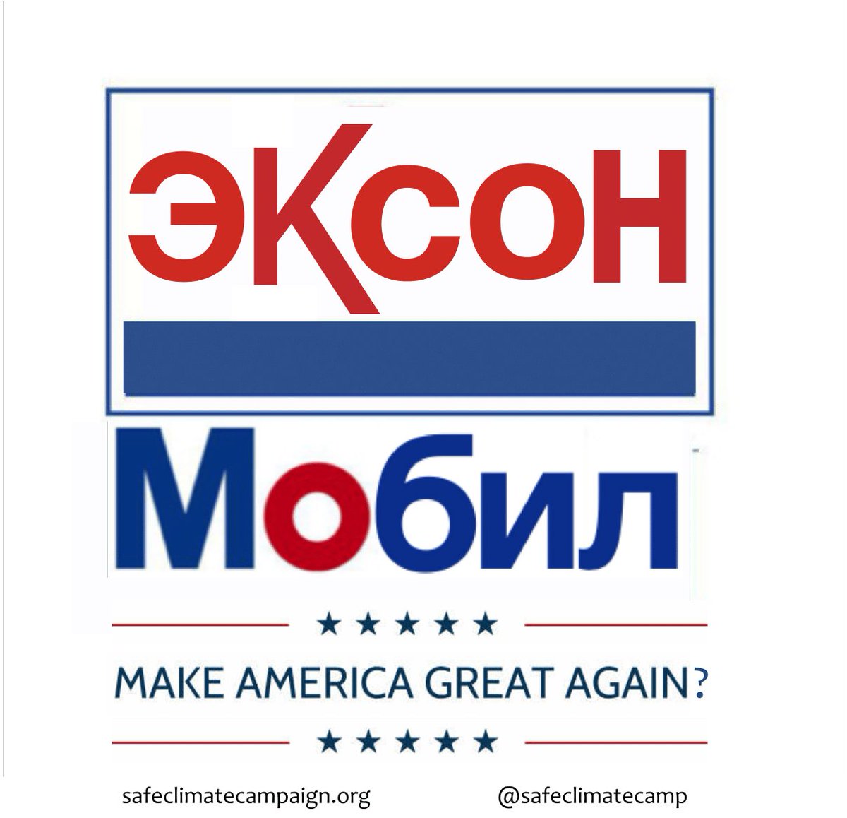 safe_climate's tweet photo. When running @exxonmobil CEO Rex Tillerson cozied up to Russia. Will he do the same with @StateDept? https://t.co/jz16CFgAxv