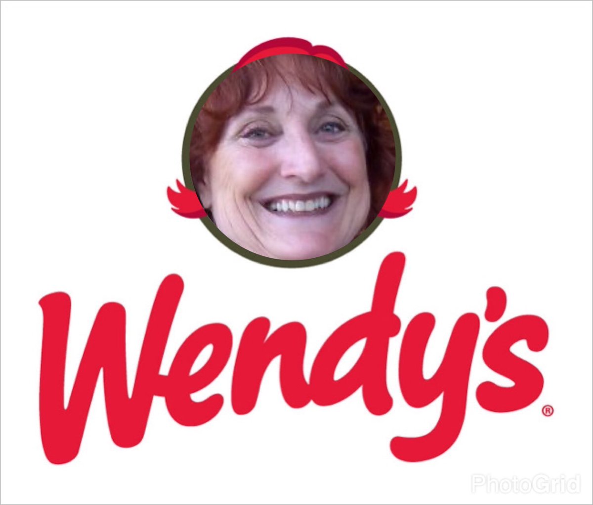 NotSimping's tweet photo. My teacher use to eat Wendy's in the class and she loved Wendy's so much that she decided to become the logo. @Wendys what's your opinion https://t.co/DUMUXBZdGy
