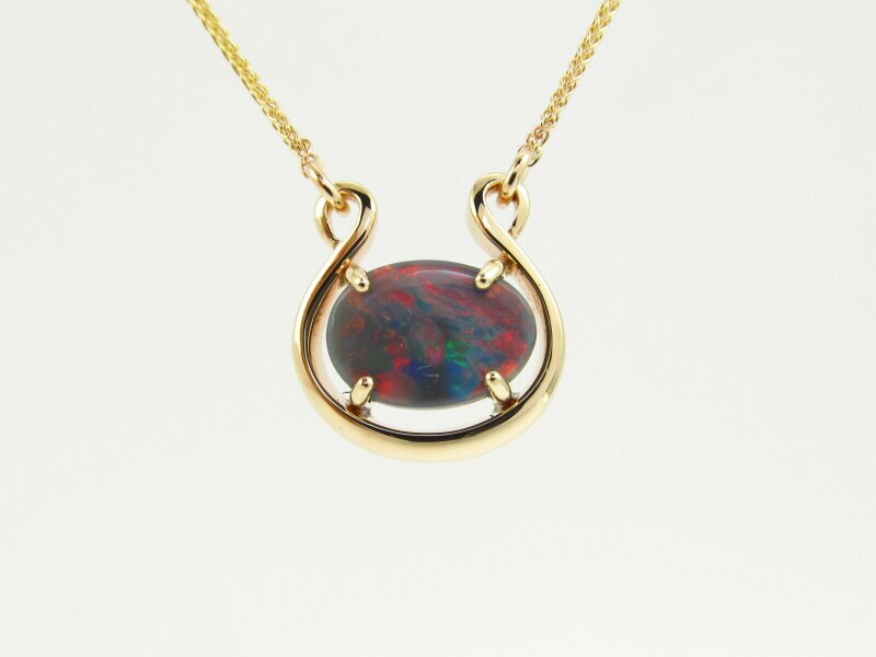 YankeDesigns's tweet image. Ladies Custom 14kt Yellow Gold Pendant with Opal.