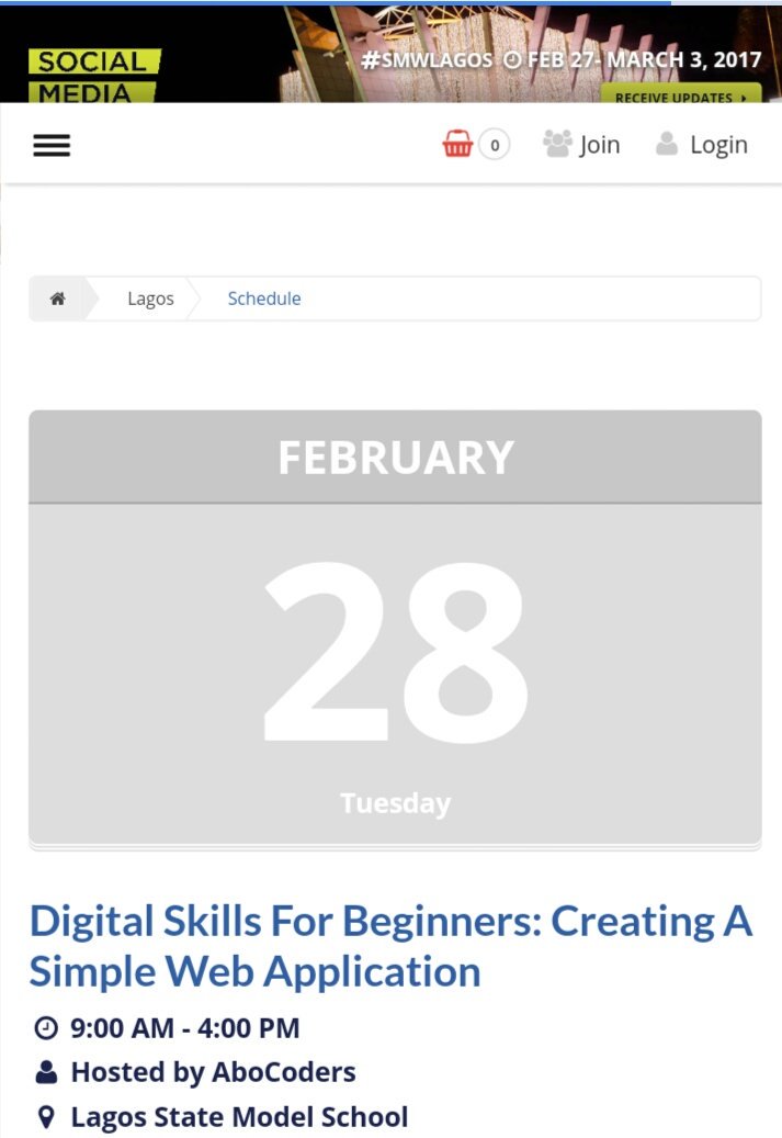 SimiOlusola's tweet photo. Can't wait to share knowledge with IDPs in Lagos. Thanks to everyone on the team making this happen! #AboCoders #DjangoGirlsLagos #SMWCoding https://t.co/MTChvjUbGW