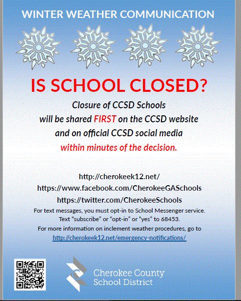 Just in case...CCSD Winter Weather Communication.