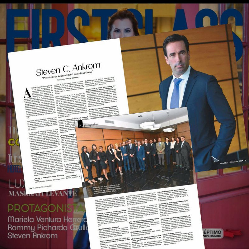 ankromgcg's tweet photo. La revista social #firstclassmagazine dedica espacio a nuestro CEO Steven Ankrom y el grupo Ankrom Global Consulting Group. #AnkromGroup https://t.co/F0TDMkixJ5