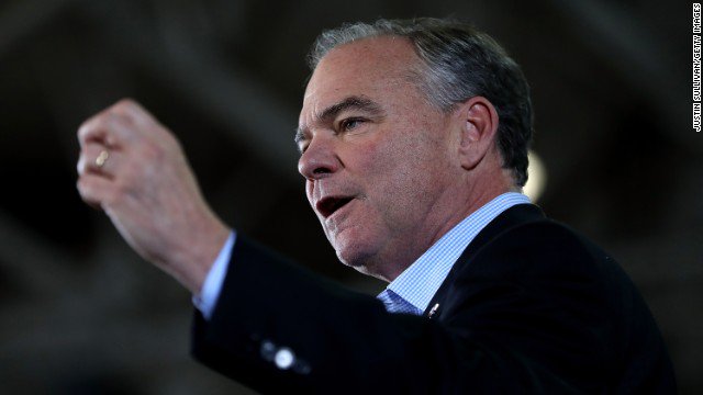 CNNPolitics's tweet photo. Sen. Tim Kaine: Why is Donald Trump acting like Russian President Vladimir Putin's "defense lawyer”? https://t.co/hyAxCPV5TS https://t.co/FwUZUPhZ9h
