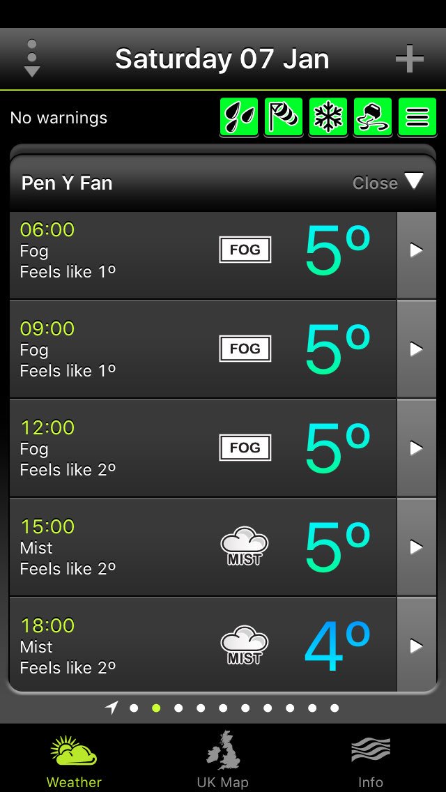 BreconMRT's tweet photo. Forecast warming up for the weekend. Expect ice on paths. Fog - so good navigation needed for #FanDance https://t.co/YsNFZIJVRK Park wisely! https://t.co/KpR6PTVSoz