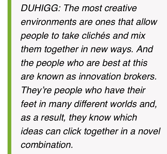 BrianBirch90's tweet photo. Love this description of innovation @AdeleEvery @freakonomics #innovationbroker https://t.co/NCBSYJrt71