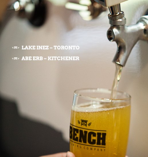 benchbrewing's tweet photo. You can now find #BenchBeer at Lake Inez in Toronto & @abe_erb in Waterloo. #CraftBeer #BenchBrewing https://t.co/almaTqGkiO