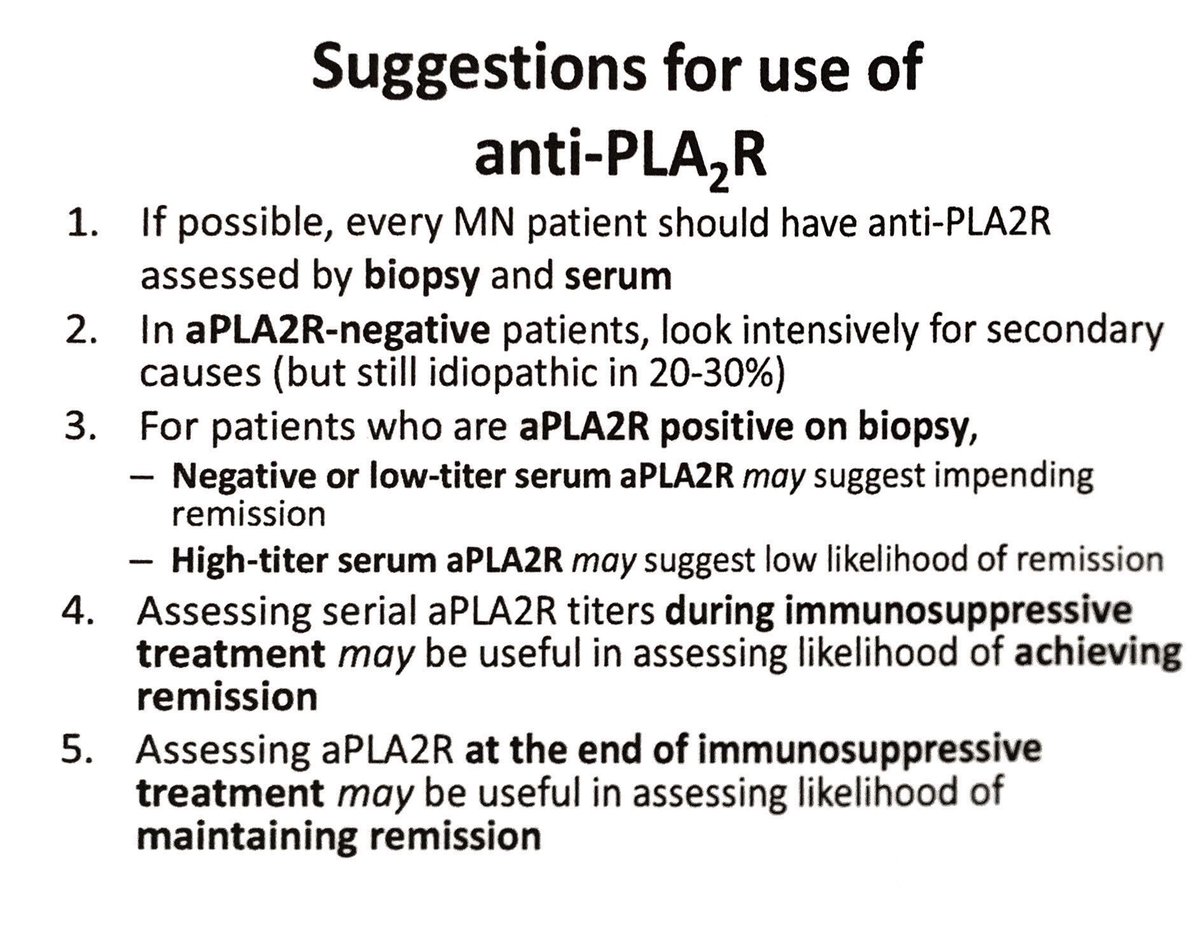 edgarvlermamd's tweet photo. MT @GarySingerMD Suggestions for use of anti-PLA2R from @asbomback @ColumbiaKidney #KidneyWk #ASN50 #Nephpearls https://t.co/fODo4Oyftz