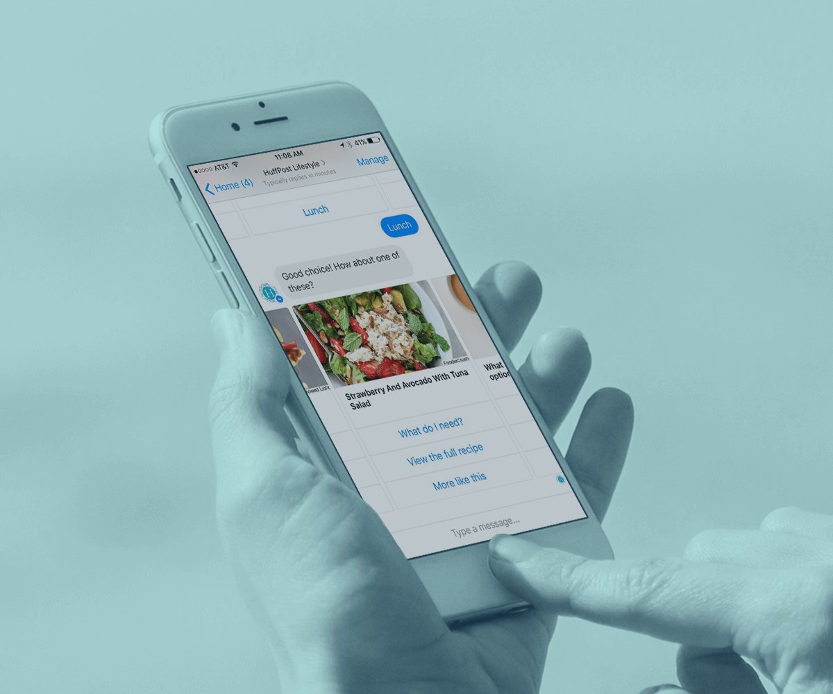 Healthy recipes are just a question away with the <a href="/HuffPost/">HuffPost</a>  healthy recipe #chatbot through #Facebook <a href="/messenger/">Messenger</a>   
ow.ly/UiaY307HW6F