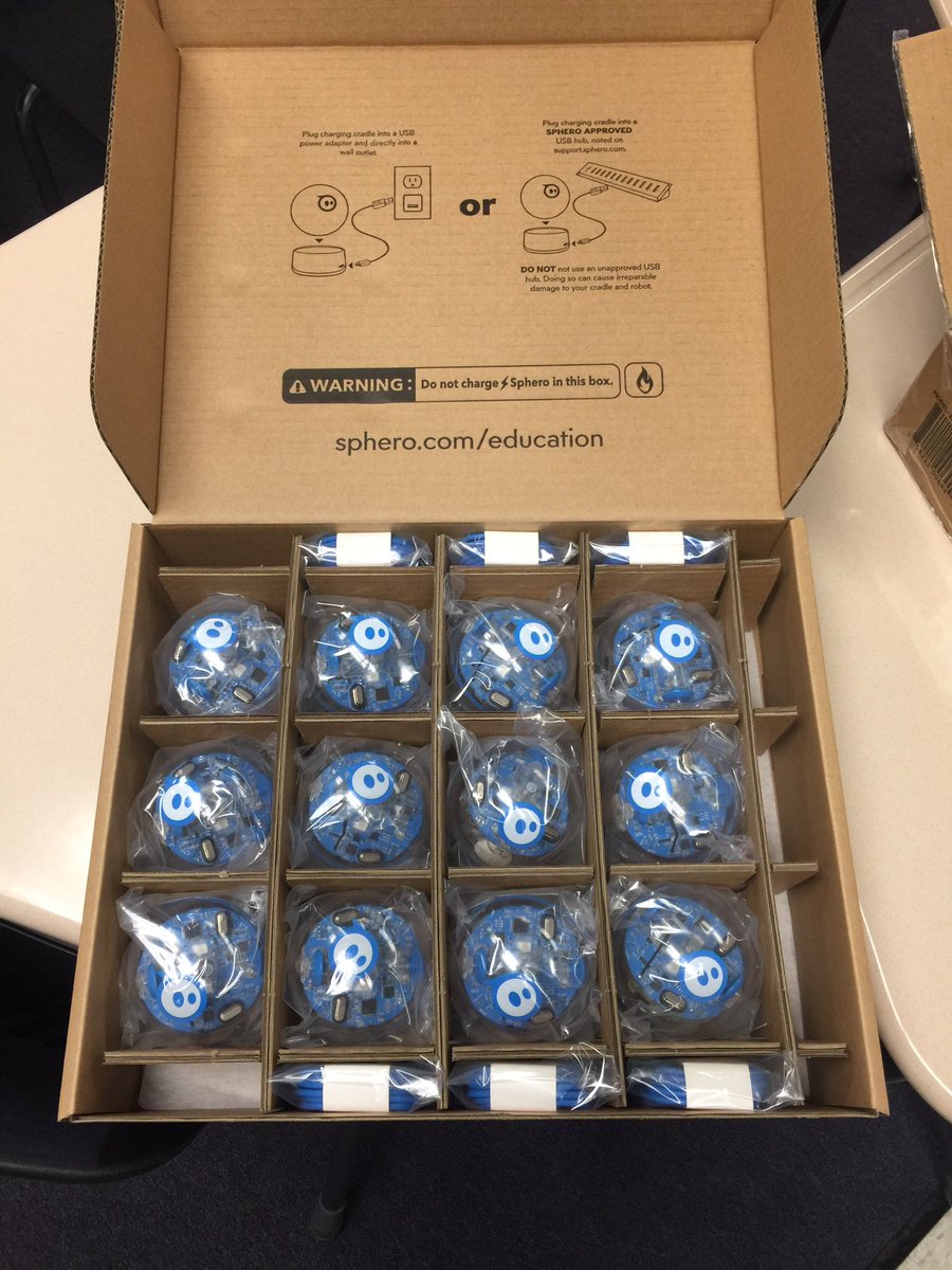 sam_savala's tweet image. My @Sphero family is about to grow. TY to @DonorsChoose Ss are about to flip! @SpheroEdu #code #beyondthehourofcode