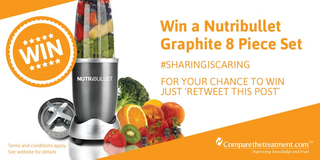 comparethetreat's tweet photo. Do you need a kick start to help you get healthy this January? We are giving away a #Nutribullet Graphite, just follow us &amp; RT to #WIN https://t.co/dH9BpdCrGq